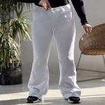 تصویر  شلوار بوتکات جین سفید