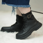 تصویر  نیم بوت سگک دار بغل کش