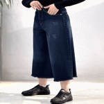 تصویر  شلوار ایزی جین ریش دار