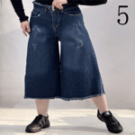 تصویر  شلوار ایزی جین ریش دار