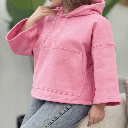 تصویر  هودی باکسی کلاه دار