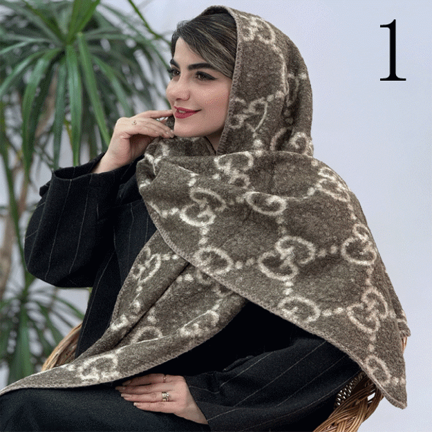 تصویر  شال بیگ اسکارف طرحدار