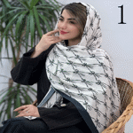 تصویر  شال پلیسه پاییزه طرحدار