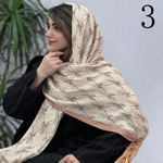 تصویر  شال پلیسه پاییزه طرحدار