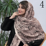 تصویر  شال پلیسه پاییزه طرحدار