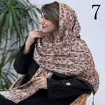 تصویر  شال پلیسه پاییزه طرحدار