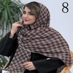 تصویر  شال پلیسه پاییزه طرحدار