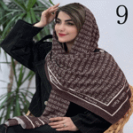 تصویر  شال پلیسه پاییزه طرحدار