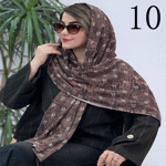 تصویر  شال پلیسه پاییزه طرحدار