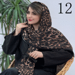 تصویر  شال پلیسه پاییزه طرحدار