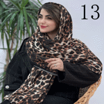 تصویر  شال پلیسه پاییزه طرحدار