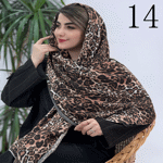 تصویر  شال پلیسه پاییزه طرحدار