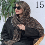 تصویر  شال پلیسه پاییزه طرحدار