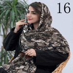 تصویر  شال پلیسه پاییزه طرحدار