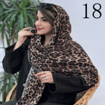 تصویر  شال پلیسه پاییزه طرحدار