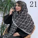 تصویر  شال پلیسه پاییزه طرحدار