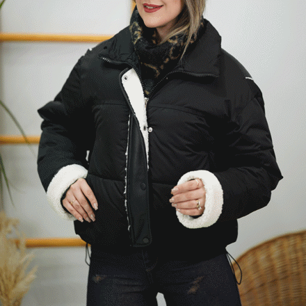 تصویر  کاپشن وارداتی آستین خز