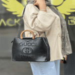 تصویر  کیف دسته چوبی GUCCI