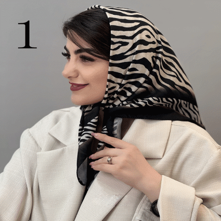 تصویر  مینی اسکارف طرح دار جدید