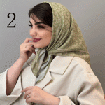 تصویر  مینی اسکارف طرح دار جدید