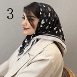تصویر  مینی اسکارف طرح دار جدید