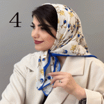 تصویر  مینی اسکارف طرح دار جدید