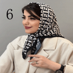 تصویر  مینی اسکارف طرح دار جدید