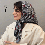 تصویر  مینی اسکارف طرح دار جدید