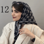 تصویر  مینی اسکارف طرح دار جدید