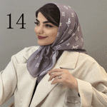 تصویر  مینی اسکارف طرح دار جدید