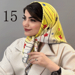 تصویر  مینی اسکارف طرح دار جدید