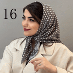 تصویر  مینی اسکارف طرح دار جدید