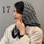 تصویر  مینی اسکارف طرح دار جدید