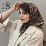 تصویر  مینی اسکارف طرح دار جدید