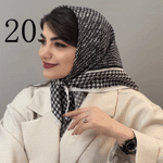 تصویر  مینی اسکارف طرح دار جدید