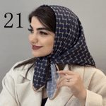 تصویر  مینی اسکارف طرح دار جدید
