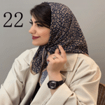 تصویر  مینی اسکارف طرح دار جدید