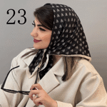 تصویر  مینی اسکارف طرح دار جدید
