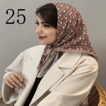 تصویر  مینی اسکارف طرح دار جدید