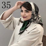 تصویر  مینی اسکارف طرح دار جدید