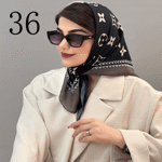 تصویر  مینی اسکارف طرح دار جدید