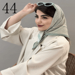 تصویر  مینی اسکارف طرح دار جدید