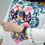 تصویر  شومیز سفید گلدوزی