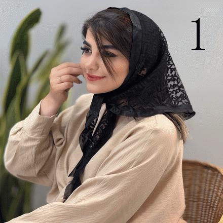 تصویر  مینی اسکارف توری 3گوش