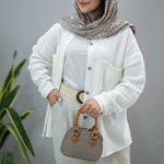 تصویر  شومیز حصیری سفید و شیری