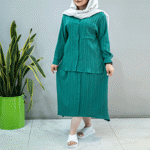 تصویر  شومیز و دامن کراش تک جیب