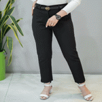 تصویر  شلوار مازراتی مشکی چاک دار