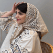 تصویر  مینی اسکارف 3گوش توری