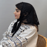 تصویر  مینی اسکارف 3گوش توری