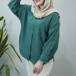 تصویر  شومیز مانتویی جلو دکمه تک جیب